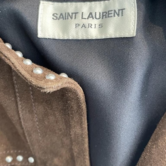 BNWT SAINT LAURENT STUDED SUEDE JACKET - Picture 7 of 8